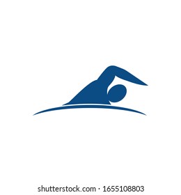Swimming  icon Vector Illustration design Logo template