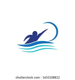 Swimming  icon Vector Illustration design Logo template