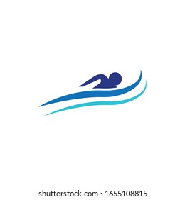 Swimming  icon Vector Illustration design Logo template