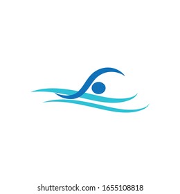 Swimming  icon Vector Illustration design Logo template