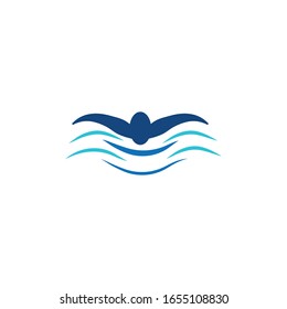 Swimming  icon Vector Illustration design Logo template