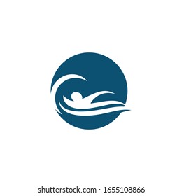 Swimming  icon Vector Illustration design Logo template
