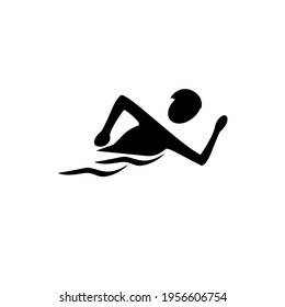 swimming icon vector isolated on white background. illustration vector