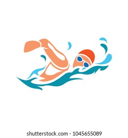 swimming icon, vector swimming pool, water swim sport