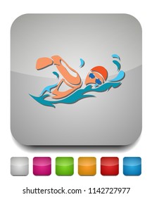 swimming icon, vector swimming pool, water swim sport