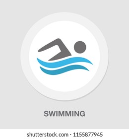 icono de natación, piscina vectorial, deportes náuticos