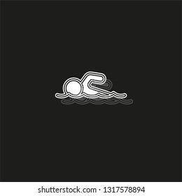 swimming icon, vector swimming pool, water swim sport