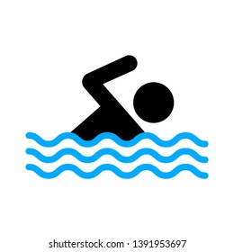 swimming icon, vector swimming pool, water swim sport