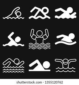 Swimming icon vector sign symbol for design