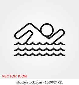 Swimming icon vector sign symbol for design