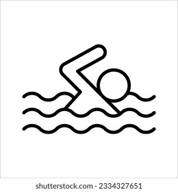 Swimming icon vector sign symbol for design, vector illustration on white background