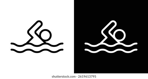 Swimming icon Vector symbol in trendy flat style