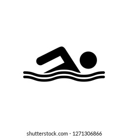 swimming icon vector template