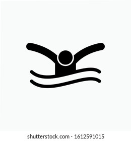 Swimming Icon. Water Sport Illustration As a Simple Vector Sign & Trendy Symbol.
