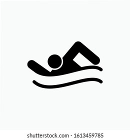 Swimming Icon. Water Sport Illustration As a Simple Vector Sign & Trendy Symbol.