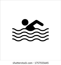 Swimming icon. Water swim sport