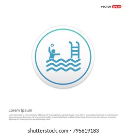 Swimming Icon White Background icon template