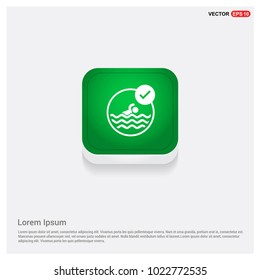 Swimming IconGreen Web Button