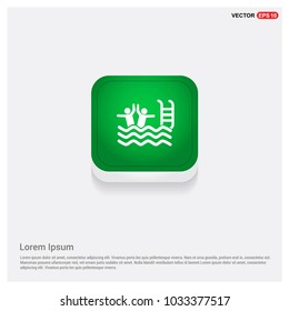 Swimming IconGreen Web Button