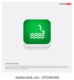 Swimming IconGreen Web Button