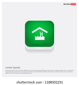 Swimming IconGreen Web Button - Free vector icon