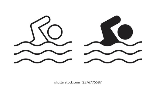 Swimming icons pack for ui designs