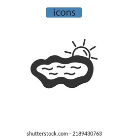 Swimming icons set . Swimming pack symbol vector elements for infographic web