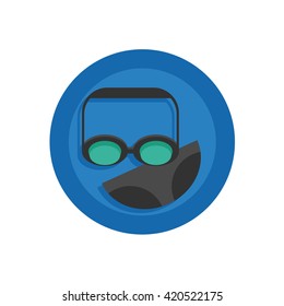 Swimming Illustration - Flat Icon