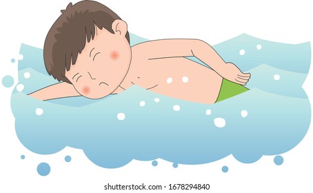 Swimming Illustration of a man exercising.