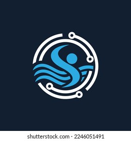 swimming insights logo, swimming data logo