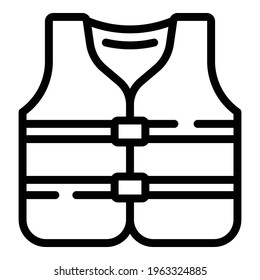Swimming jacket icon. Outline Swimming jacket vector icon for web design isolated on white background