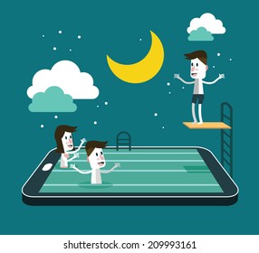 Cartoon Swimming Pool Images, Stock Photos & Vectors  Shutterstock