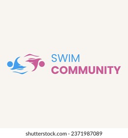  swimming letter s abstract logo design vector