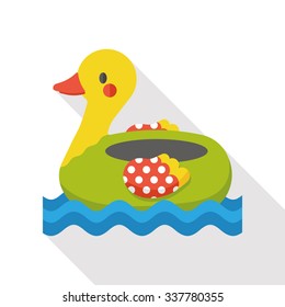 swimming Lifebuoy flat icon