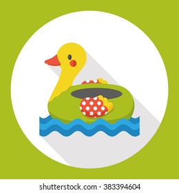 swimming Lifebuoy flat icon