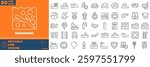 Swimming Line Editable Icons set. Vector illustration in modern thin line style of swimming icons:  summer, beach activity, swimsuit, etc