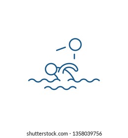 Swimming line icon concept. Swimming flat  vector symbol, sign, outline illustration.