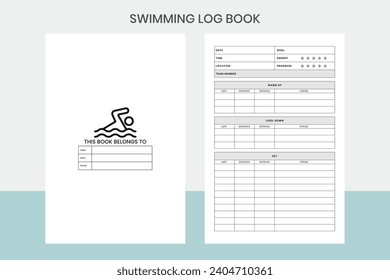 Swimming Log Book Kdp Interior
