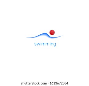 swimming logo creative idea on the white background, simple swimming pool logotype, vector