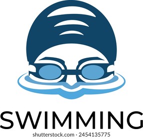 Logotipo de natación, Vector del logotipo del nadador creativo, Logotipo del Vector del Equipo de natación