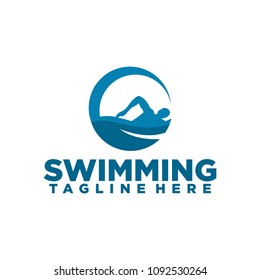 Swimming Logo Design Stock Vector (Royalty Free) 1092530264 | Shutterstock