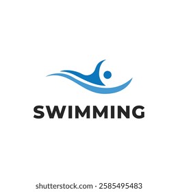 swimming logo design concept simple idea