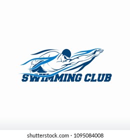 Swimming logo designs vector, Creative Swimmer logo Vector