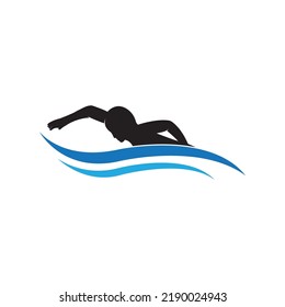 Swimming logo designs vector, Creative Swimmer logo Vector