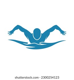 Swimming logo designs vector, Creative Swimmer logo Vector