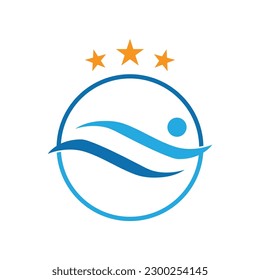 Swimming logo designs vector, Creative Swimmer logo Vector