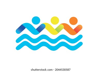 Swimming logo designs vector,  Swimmers logo Vector