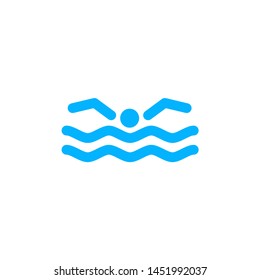 swimming logo icon vector illustration