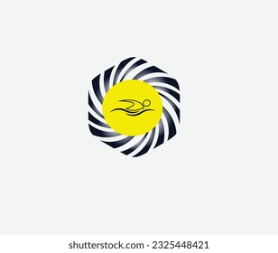
swimming logo. men swimming logo design 