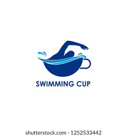 swimming logo template